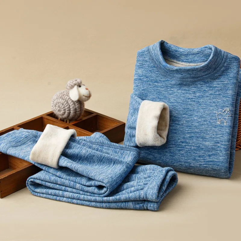 Inverno Baby Kids Biancheria intima termica Set di abbigliamento per bambini Indumenti da notte senza cuciture per ragazzi Ragazze Pigiami Set Vestiti caldi per adolescenti - immagine 4
