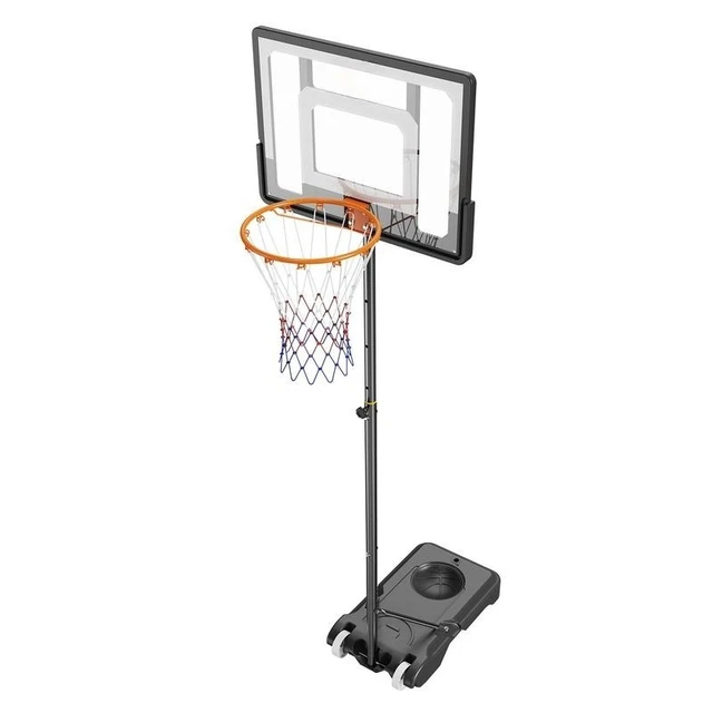 Basketball Hoop, 5-7 ft Adjustable Height Portable Backboard System, 32 inch Basketball Hoop & Goal, Kids & Adults Basketball Set with Wheels, Stand, and Fillable Base, for Outdoor/Indoor