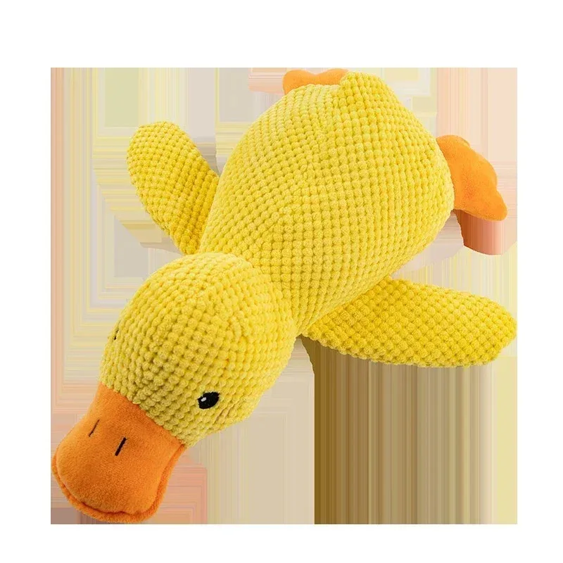 Plush Calming Duck Companion – Durable Squeaky Puppy Chew Toy for Teeth Cleaning 4