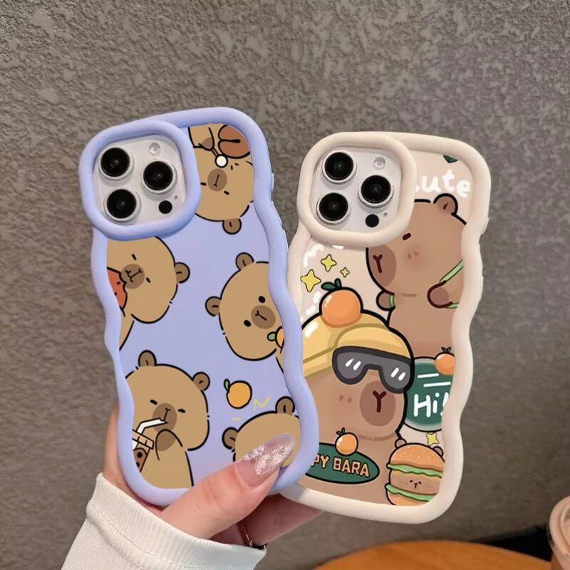Cartoon Capybara Shockproof Silicone Phone Case
