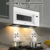 30" Over-the-Range Microwave Oven with 1.6 Cu Ft Capacity 1000 Cooking Watts, One-Touch Cooking Options 300 CFM, 4