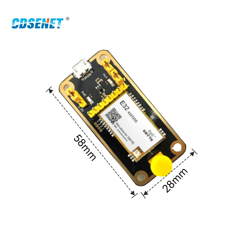 433MHz LoRa 20dBm IOT Transmitter Receiver Test Board CDSENET E32-433TBL-01 with E32-433T20S Module Antenna USB Cable