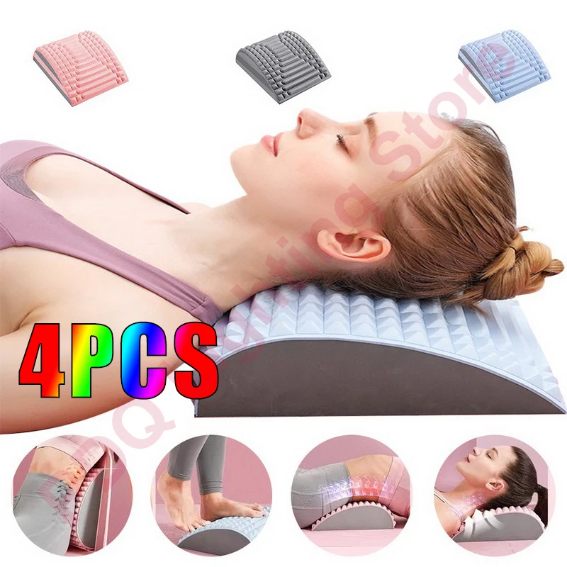 BackStretcherPillowNeckLumbarSupportMassagerforNeckWaistBack