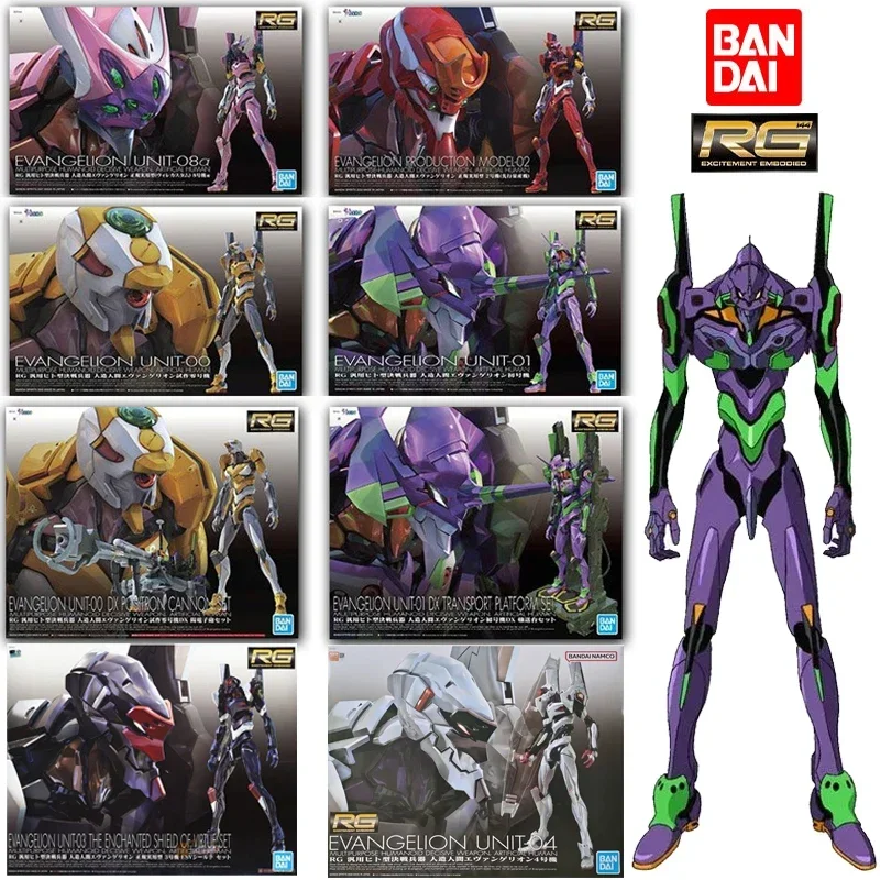 Bandai 2024 Originale Rg Eva Test Type Unit 00 Eva01 Asuka Ayanami Rei Assembly Evangelion Action Robot Limit Collect Model Toy