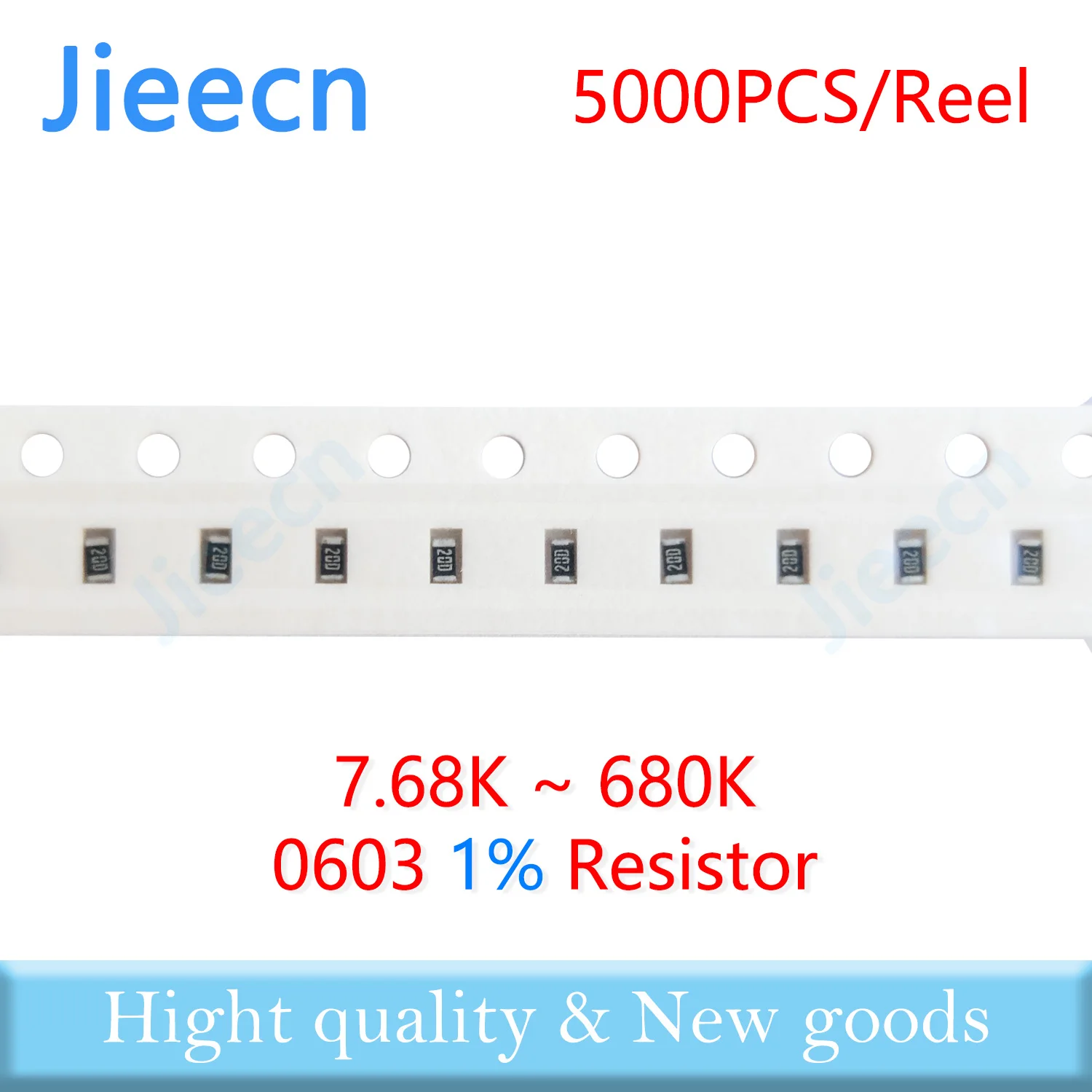 

Jieecn 5000 шт. 0603 F 1% SMD резистор 7,68 K-680K 1/10W 10K 9,76 K 11K 12K 13K 15K 16K 18K 49,9 K 499K 97,6 K 110K K 100K ohm 1608