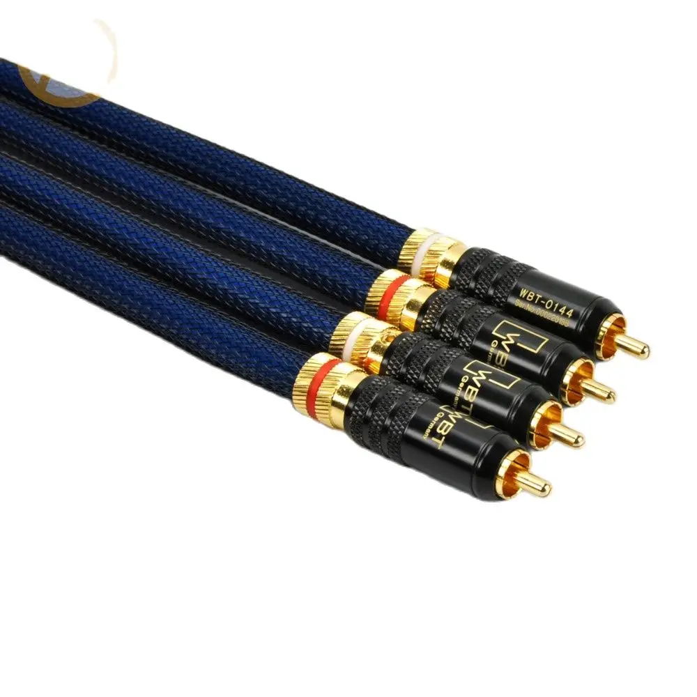 

Hi-End SQ88 G5 RCA Cable Silver Plated Four Conductors For HiFi Audio Preamp Amplifier DAC