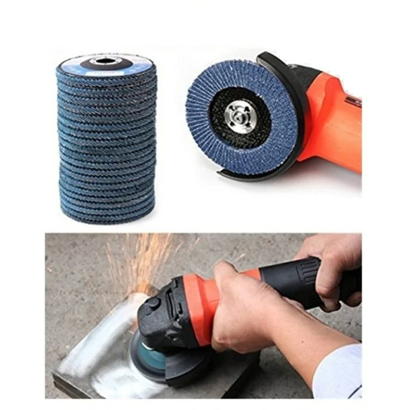 5/10PCS 40/60/80120 Grit Grinding Wheel Angle Grinder Sanding Discs Dremel Tool For Removing Rust Polishing Tool 115/125mm