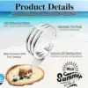Fansilver 925 Sterling Silver Toe Ring for Women Stylish Vintage Adjustable Toe Band Rings For Summer Beach 6