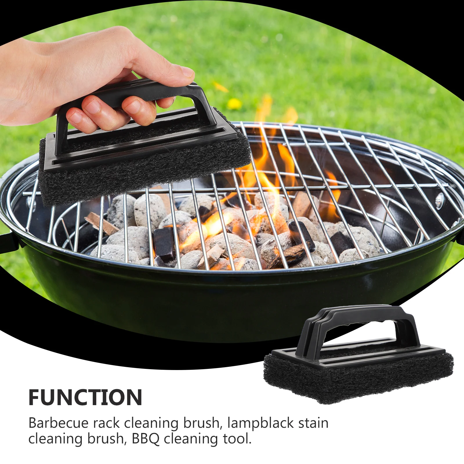 GRILLART Grill Brush Bristle Free. SteamWizards BBQ Replaceable Cleaning Head, Unique Seamless-Fit Scraper Tool For