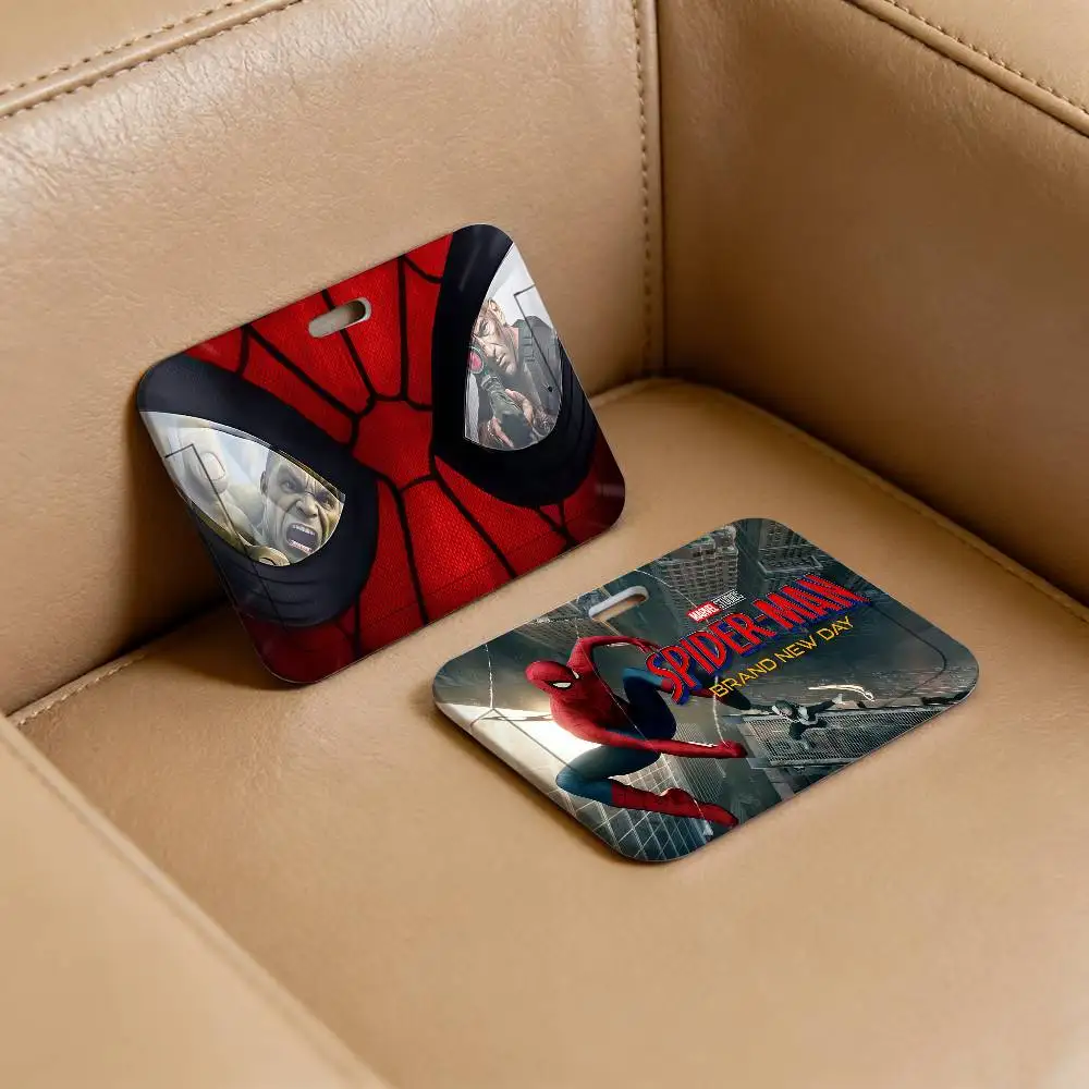 필름 S-스파이더맨 브랜드 뉴 데이 투명 카드 홀더 직원용 플라스틱 슬라이드 커버 랜야드 업무용 비즈니스 ID 가방 버스용