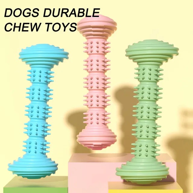 Pet Chew Toy Rubber Durable Bone Shape Teeth Grinding Chewing Toys Teeth Cleaning for Small Dogs Training Pet Supplies 1