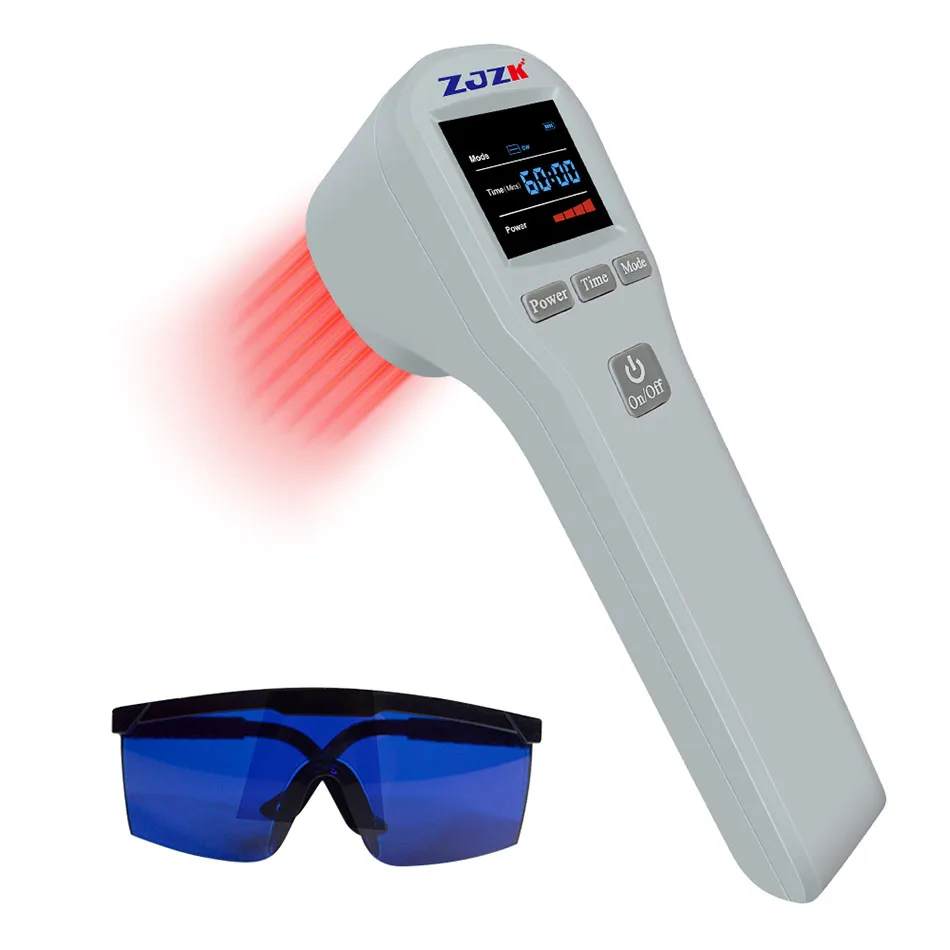 

ZJZK LLLT Cold Laser Therapy Pain Low Level Cold Healing Laser Treatment Device 4x808nm 16x650nm 880mW for Human and Animals Use