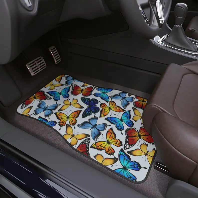 

Aesthetic Butterfly Car Floor Mats,Y2k Butterfly Car Floor Mats,Retro Car Accessories,Cute Car Decor for women,Retro Car Decor
