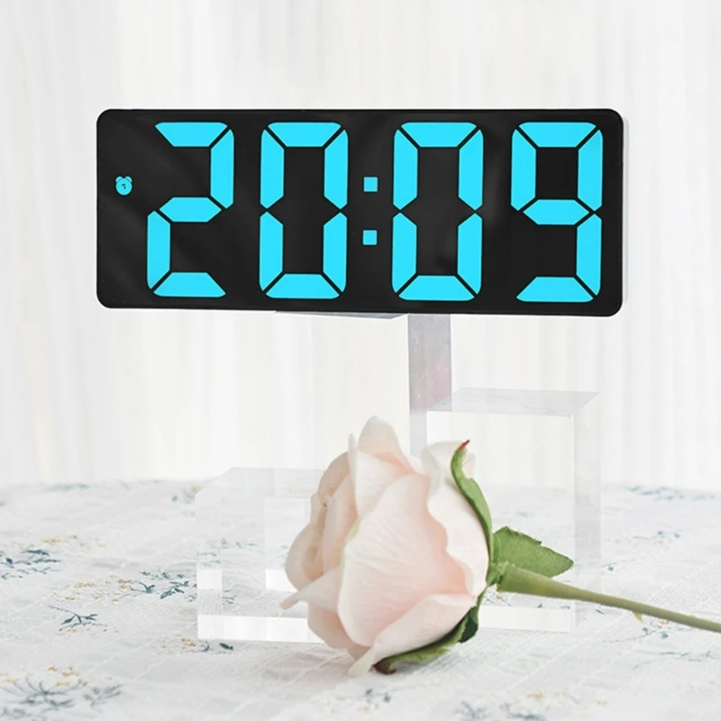 Functional Digital Alarm Clock LED Digital Alarm Clock with Alarms Date Temperature Display for Track Time 5
