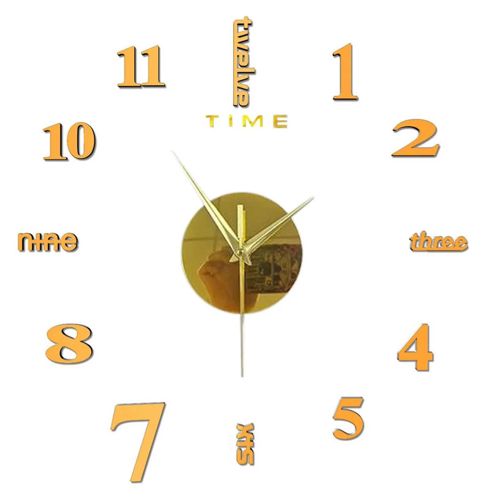 Wall Clock 3D Wall Clock Large 3D Wall Clock Luminous Classic Wall Clocks DIY Digital Clock Watches Stickers Silent for Home Living Room Table