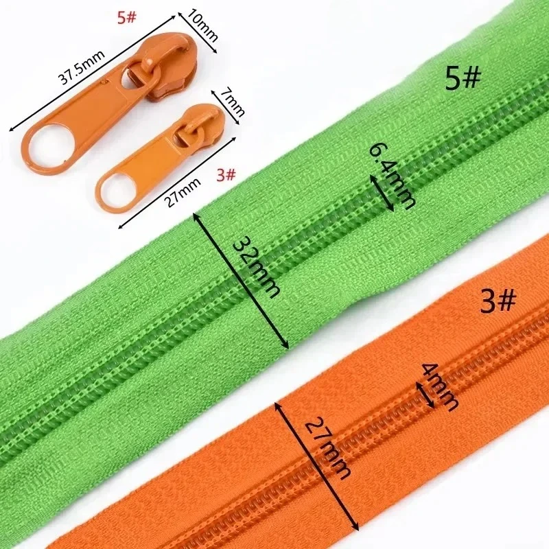 Rainbow Nylon Zipper with Slider Bags for Garment Decoration and Repair – Available in Multiple Lengths