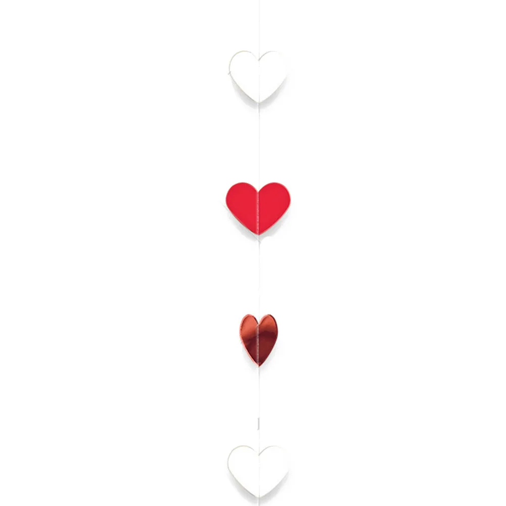 

Flower Paper Pull Flower Engagement Heart Garland Banner Heart Shaped Valentines Day Banner Wedding Party Decor