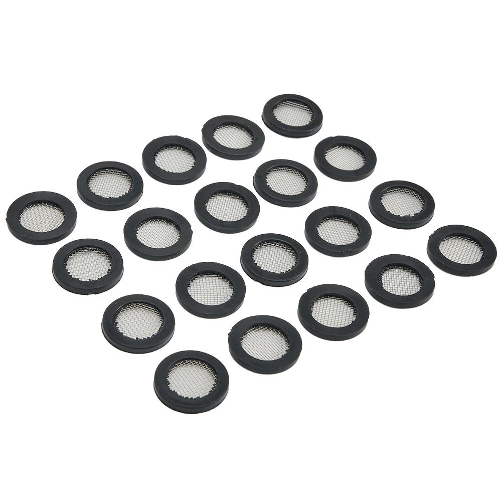 

Hose Gasket Rubber Washer 20pcs 40 Mesh Tool Accessories For 1/ 2in Tap Head O Ring Replacement Seal Practical