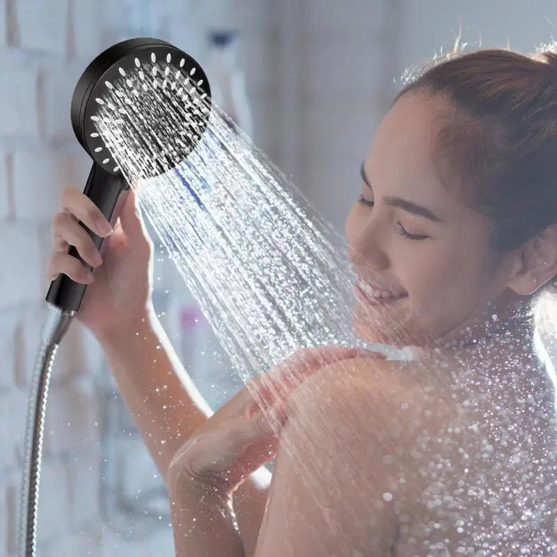 Handheld Shower Head High Pressure Handheld Shower Head With 5 Modes Rust Proof Powerful Shower Sprayer Head For Bathroom Hotel