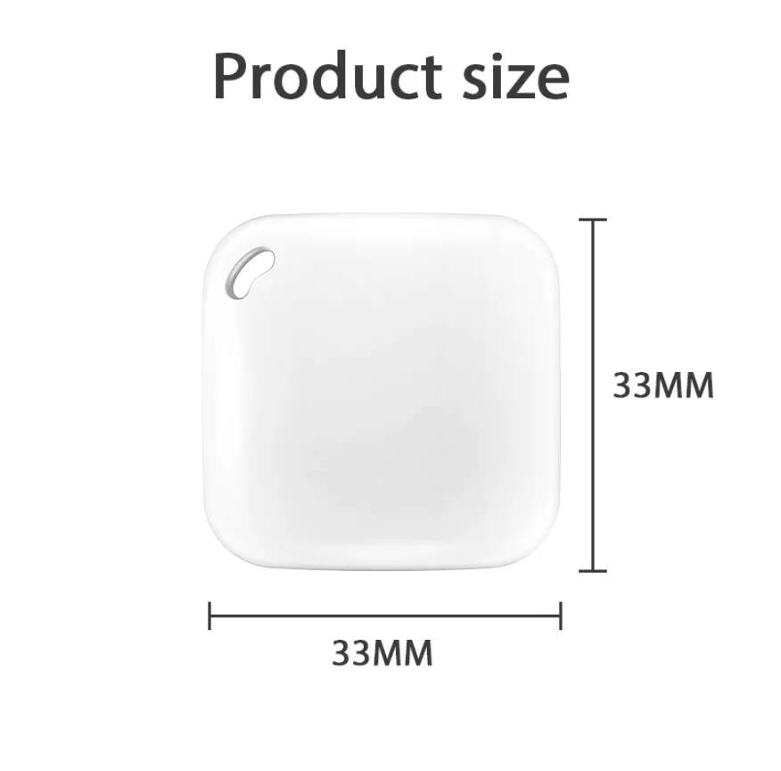 Smart GPS Tracker Works With Apple Find My APP Pet Kids Luggage Key Tracking Glo