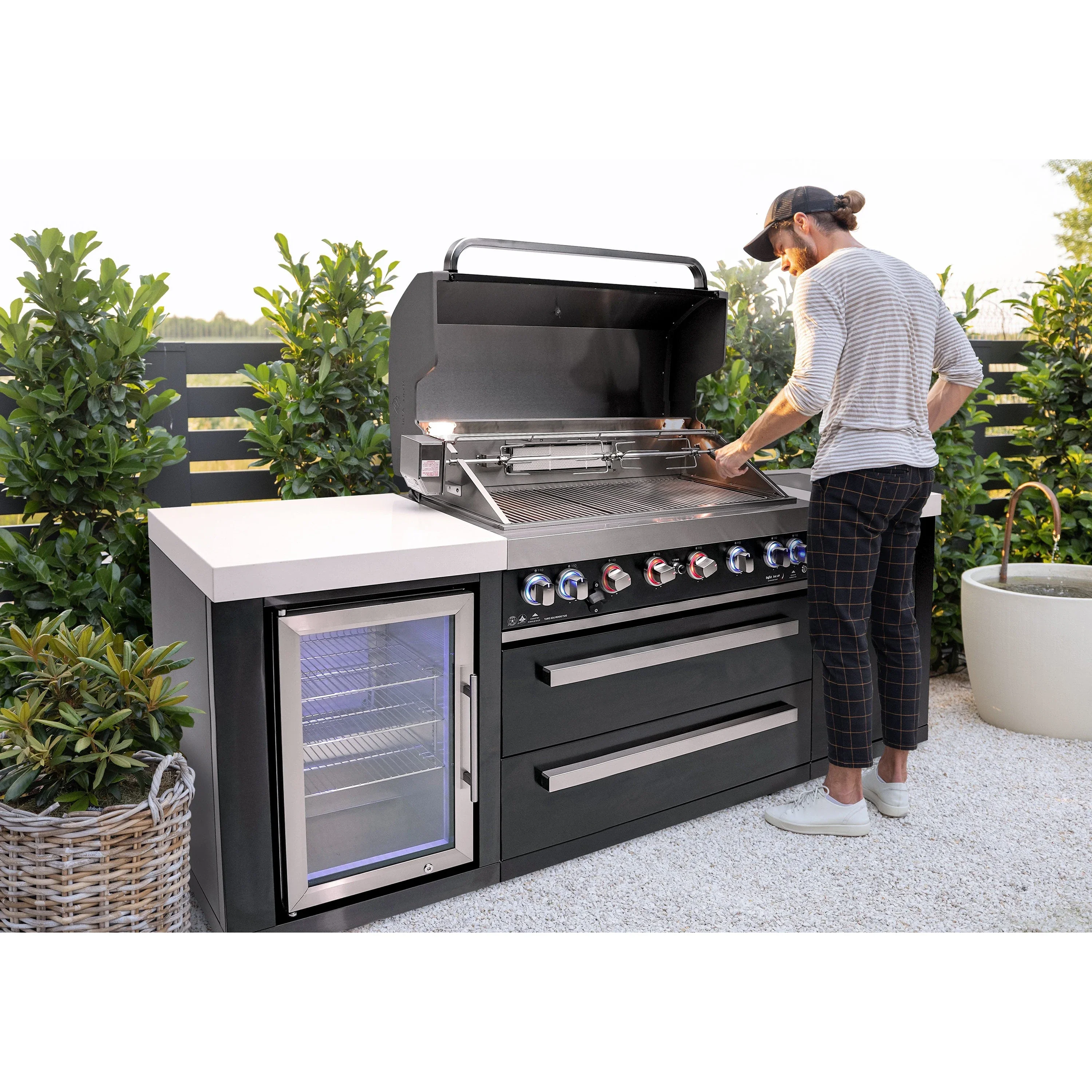 -Ensemble de cuisine extérieure Cuisine extérieure modulaire Cuisine extérieure en acier inoxydable 3