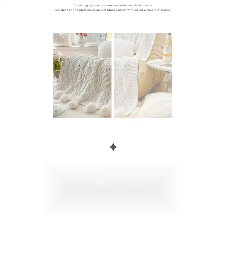 Manyue Home Ins Network Red Same Type Plush Knitted Blanket Nap Cover Blanket Office Air Conditioning Blanket Bedroom_voghion.com