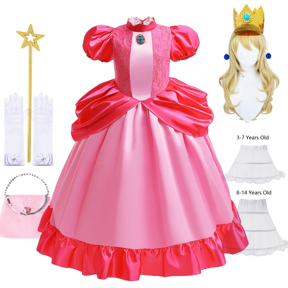 Disfraz Rapunzel Niña Vestido De Princesa Para Niñas AYBUY - Con Corona,  Brillante, Para Fiestas Y Cumpleaños Disfraz Blancanieves Niña, image size:950x950