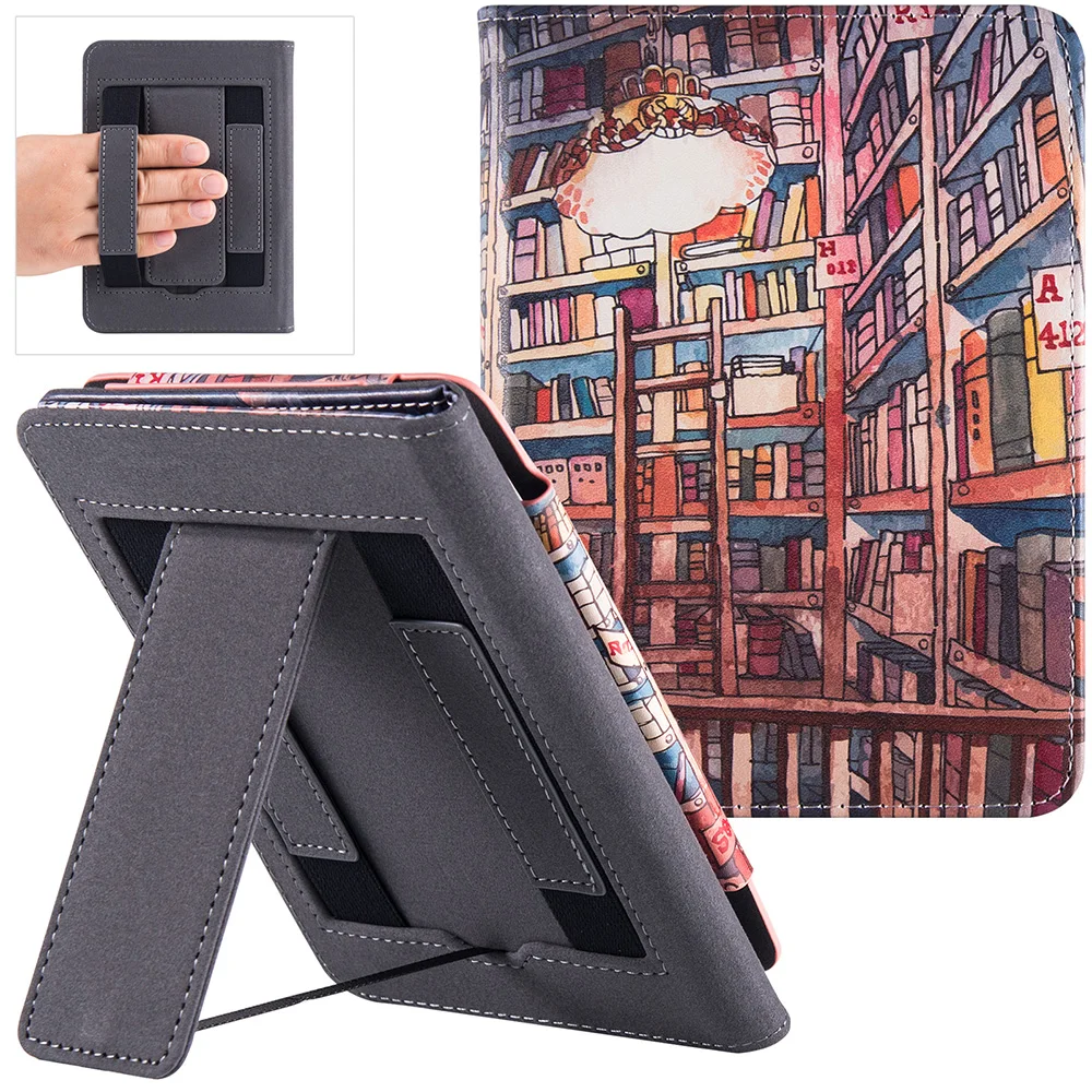 Kobo Clara 2e Case com Suporte Liberação 2023 Modelo N506-capa de Manga de Couro do Plutônio com Alça de Mão Dupla Sono Automático e Despertar