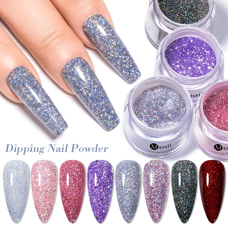 5g/10g Nail powder Nude Pink Dipping Nail Powder Sparkling Gradient Nail Glitter Dust Natural Dry Dip Chrome Art Decoration