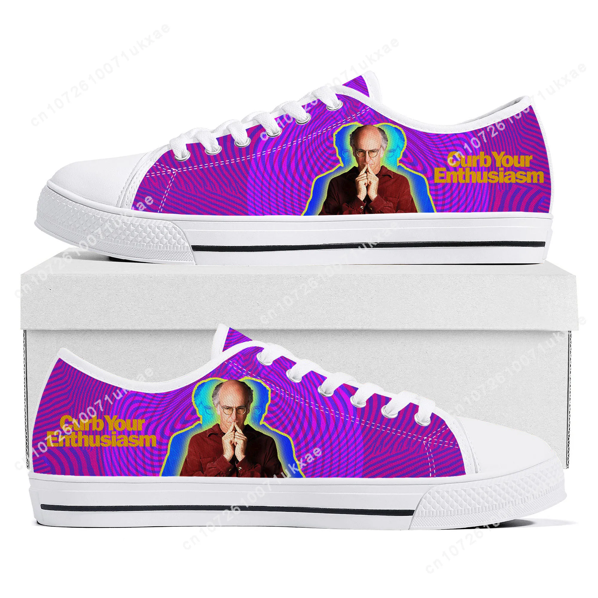 

Curb Your Enthusiasm Low Top Sneakers Mens Womens Teenager High Quality Larry David Canvas Sneaker Casual Shoes Custom Shoe