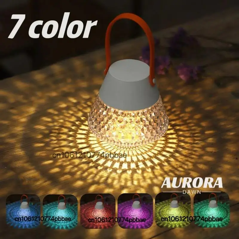 CrystalProjectorLampAtmosphereMultifunctionalRgbNightLightTouch