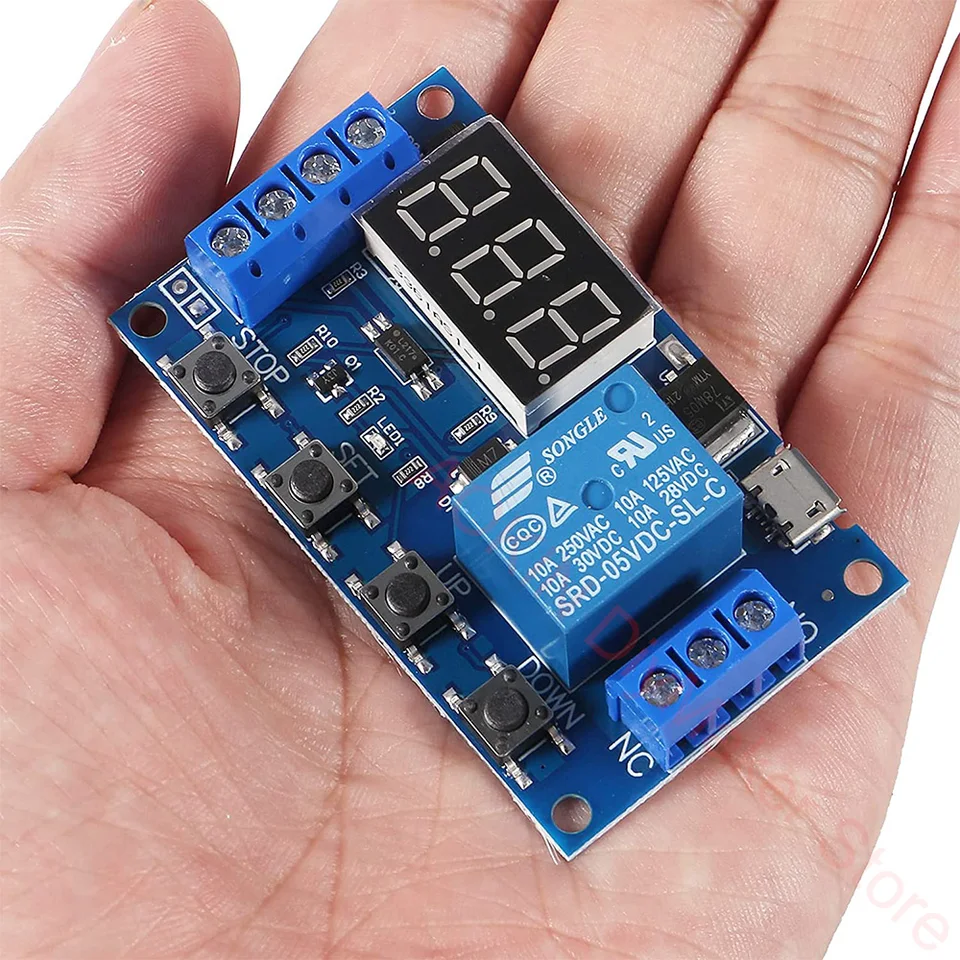 Modulo Relè Ritardo Digitale XY-WJ01 Con Display LCD | 6V-30V 1CH | Ciclo Temporizzatore