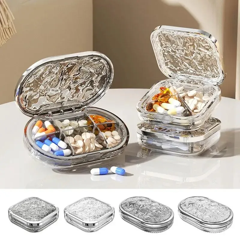 Portable Vitamin Tablet Separation Portable Travel Mini  For Seven Days Multiple Compartments Sealed Pill And Tablet Storage Box