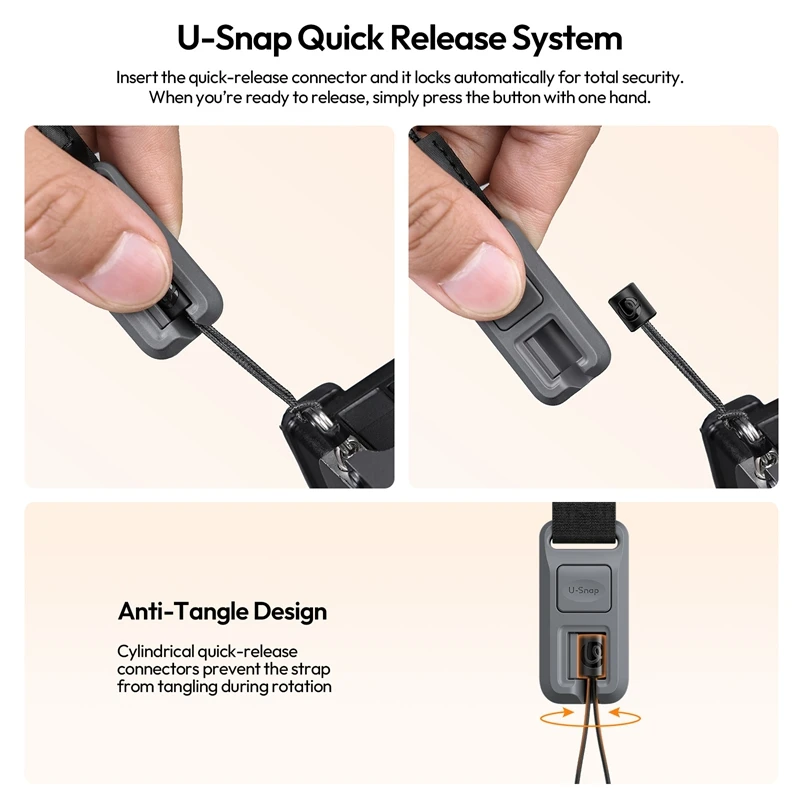 Ulanzi CSS2 U-Snap Camera Shoulder Strap Lite Quick Release System for Street Documentary Outdoor Casual Travel Vlogs Crossbody