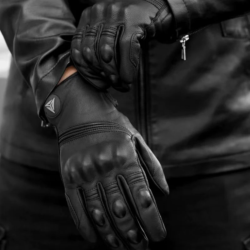 Winter Motorcycle Gloves Leather Men Women Warm Inner Windproof Touch Screen Genuine Leather Gants Luvas Guantes Motorbike ATV Motorcycle Gloves Sports Gloves Leather Motorcycle Gloves Winter Gloves