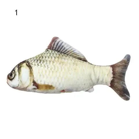 

Lovely Vivid Artificial Fish Plush Pet Cat Puppy Dog Toys Sleeping Cushion Fun Toy Cat Mint Catnip Toys Gadget Supplies 1PC