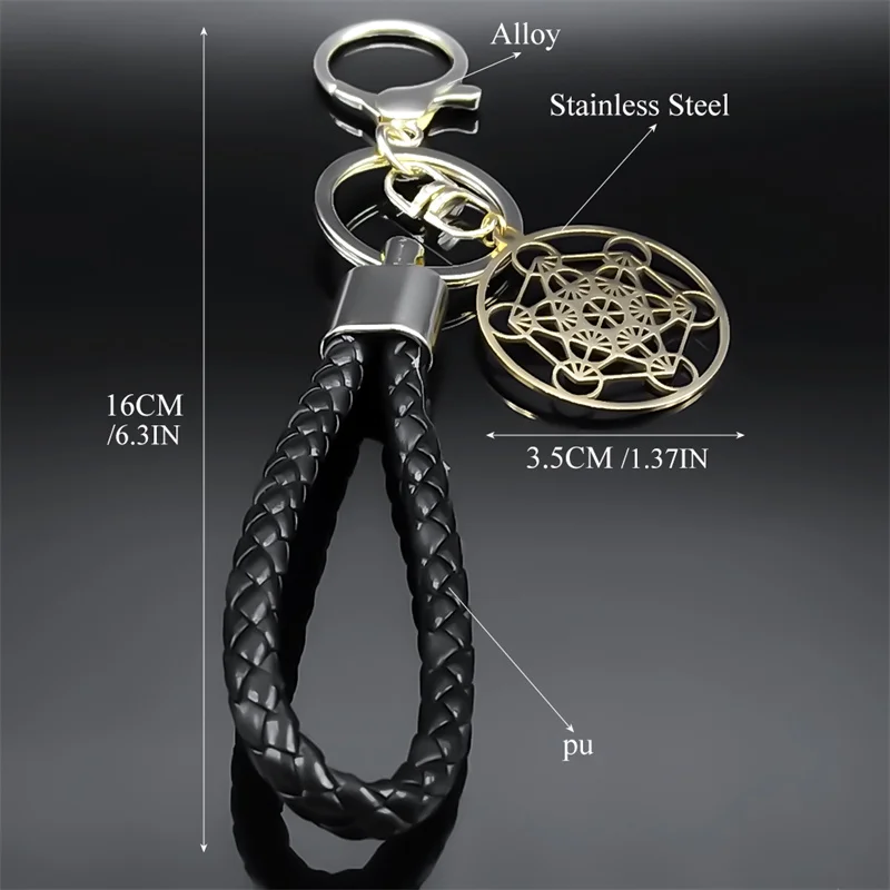 Porte-clé avec pendentif en acier inoxydable pour homme et femme, porte-clé avec symbole de nœud celtique irlandais, porte-bonheur, à la mode