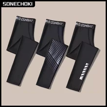 SONECHOKI 압축 팬츠 남성 트레이닝 짐 레깅스 드라이핏 러닝 타이츠 피트니스 농구 조깅 운동 바지 폴리에스터