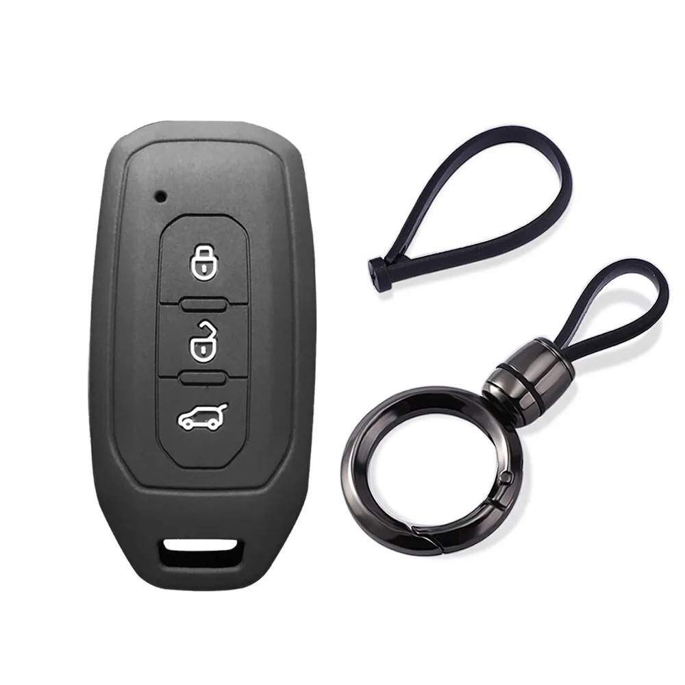 Silicone Rubber Car Key Case Cover for Ford Territory Smart Remote Keyless