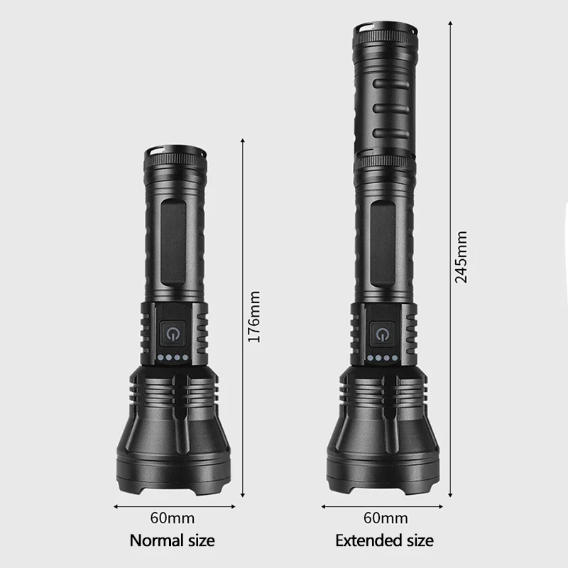 오리지널 LiitoKala LF-903 화이트 레이저 손전등 1800LM 줌이 가능한 전술 토치 야외 캠핑 비상 휴대용 플래시 라이트