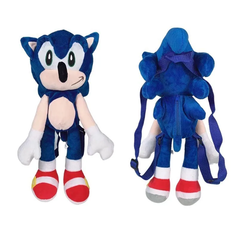 

Sonic The Hedgehog Padded Plush Toy Anime Plush Backpack Knuckles Shadow Silver Plush Pillow Durable School Bag Kids Boys Gifts