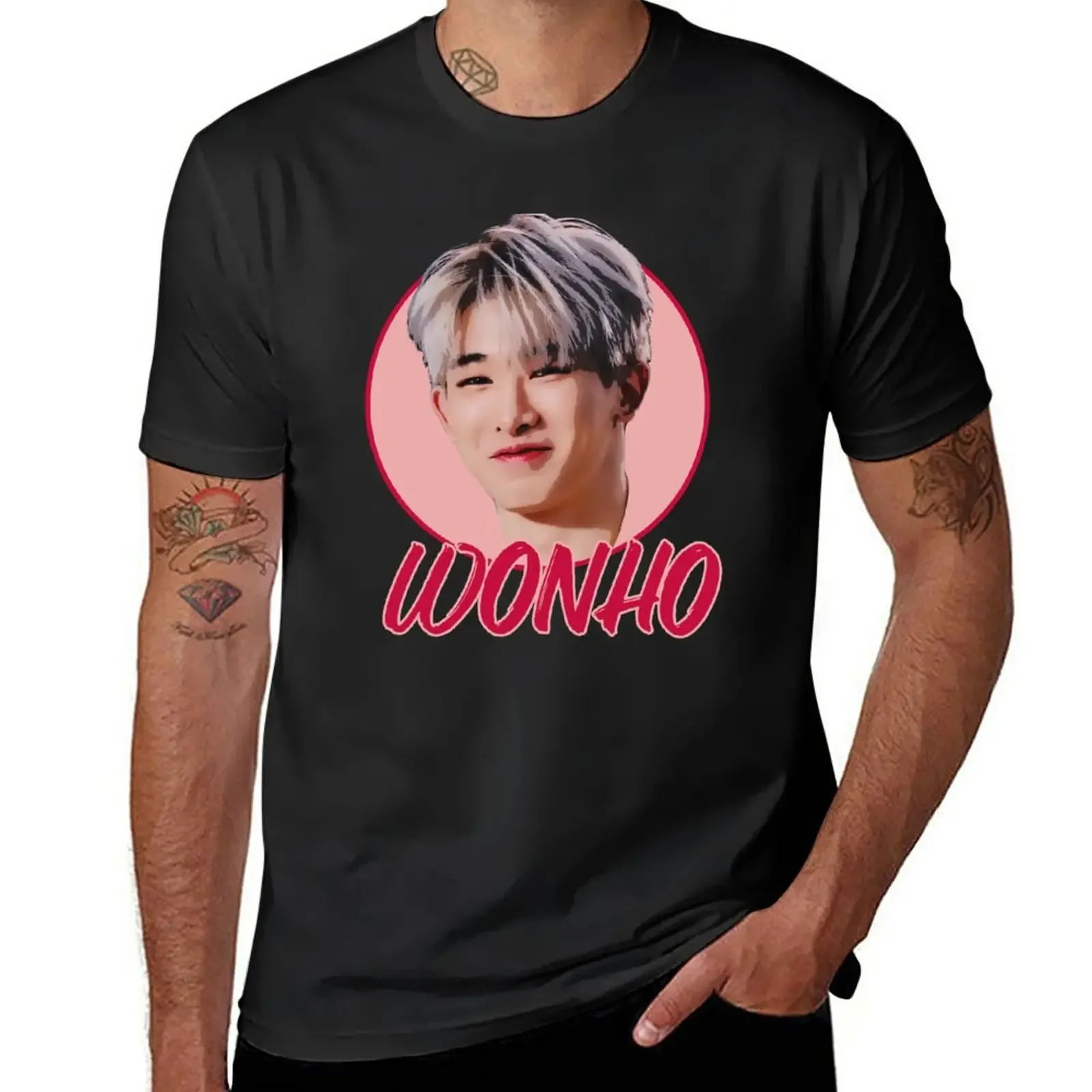 

Retro Inspired Wonho T-Shirt tees anime clothes funny t shirts for men