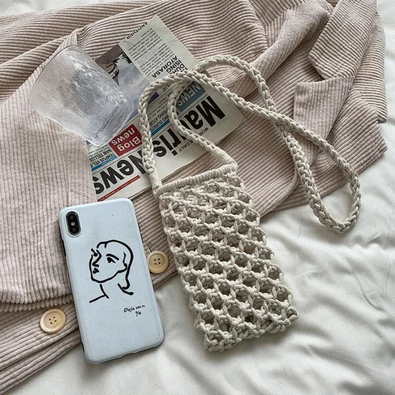Elegant Women's Lightweight Hollow-Out Crochet Crossbody Handbag