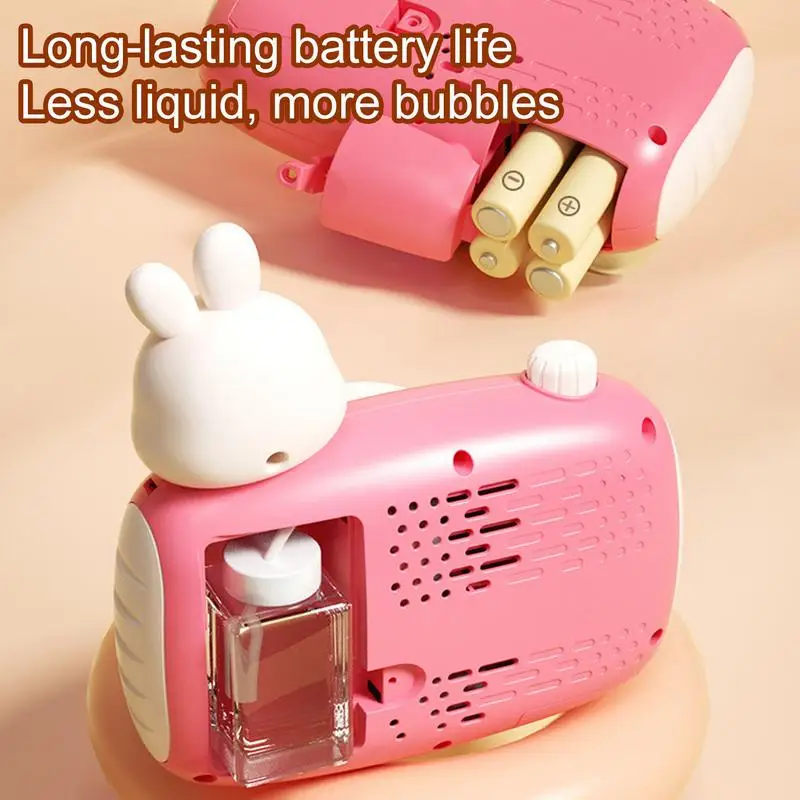 Electric Bubble Machine Camera-Shaped Automatic Bubble Toys Cartoon Cute Bubble Blower Portable Kids Toys for Outdoor Games 5