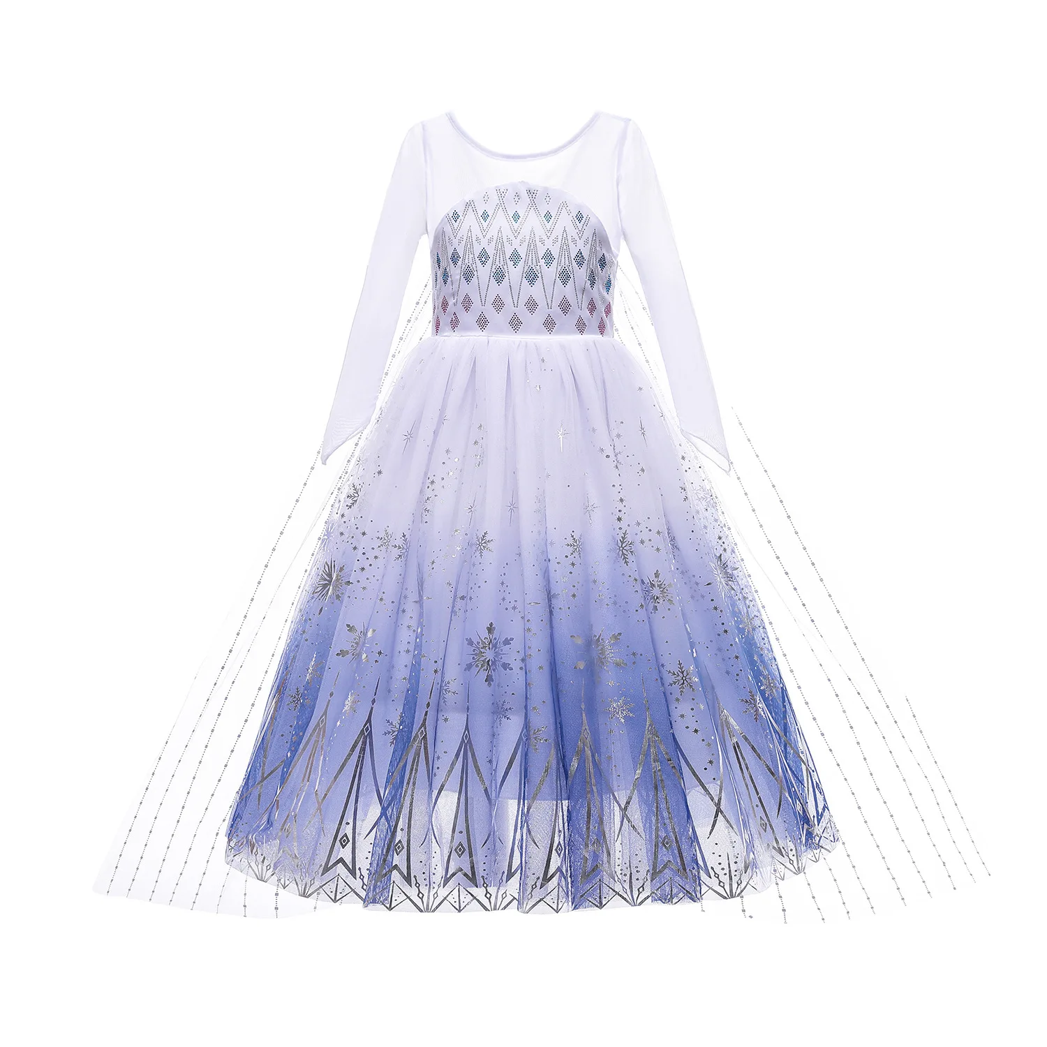 thumbnail image 1 of Disney Rapunzel Anna Elsa Princesa Vestido Niña Cenicienta Sirenita Ariel Disfraces de Cosplay Niños Bella Blancanieves Vestido, 1 of 5