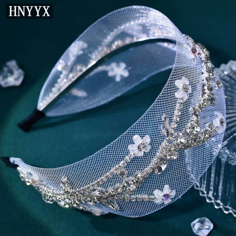 Cerchietto Matrimonio Con Strass E Perle Per Sposa E Damigelle, Fascia Per Capelli Floreale Argento