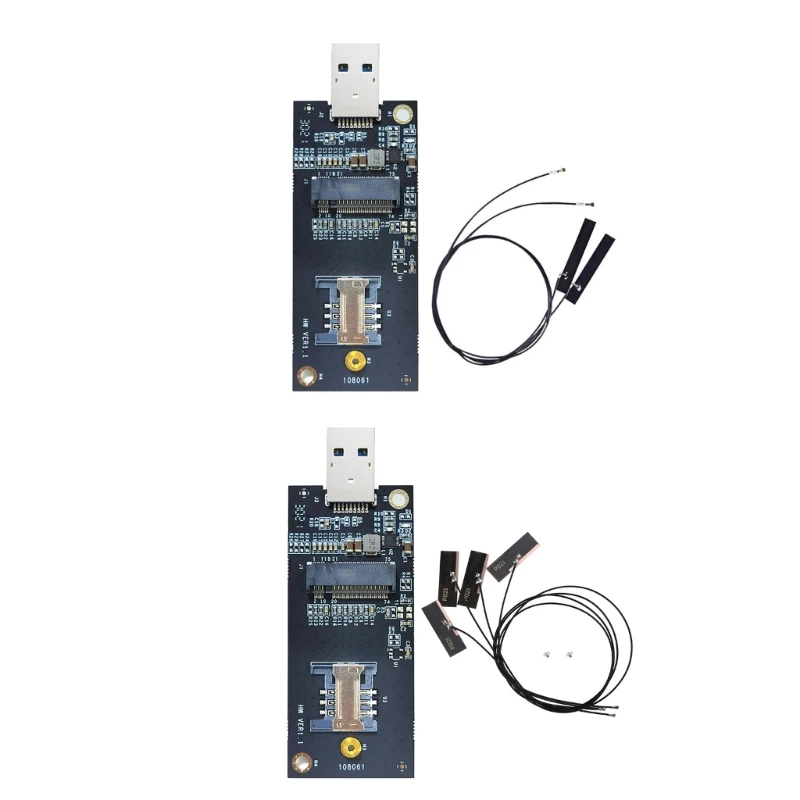 

NGFF Key-B к USB3.0 3G 5G Плата адаптера для тестирования модуля WWAN с антеннами для SIM-слота USB WWan Адаптерная карта