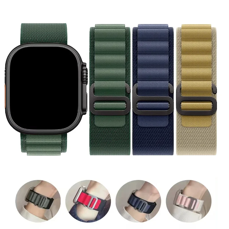 Durable Alpine Loop Nylon Trail Bracelet Watch Band Strap
