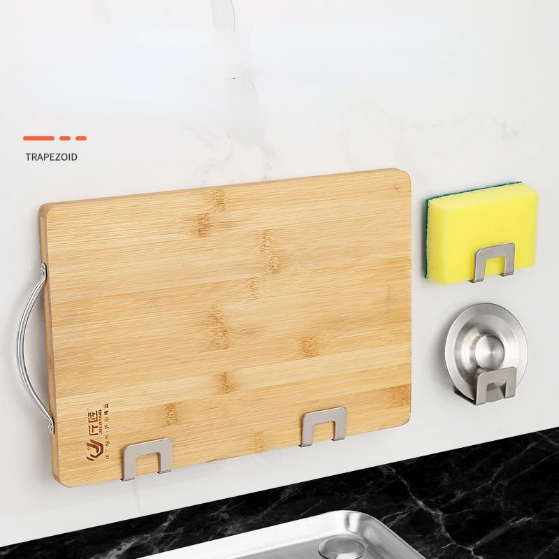 Kitchen Storage Rack Sink Sponge Holder Stainless Steel Sink Tray Drainer Rack Kitchen Sink Sponge Holders Self Adhesive Hook Storage Holder Kitchen Wire Rag Organizer
