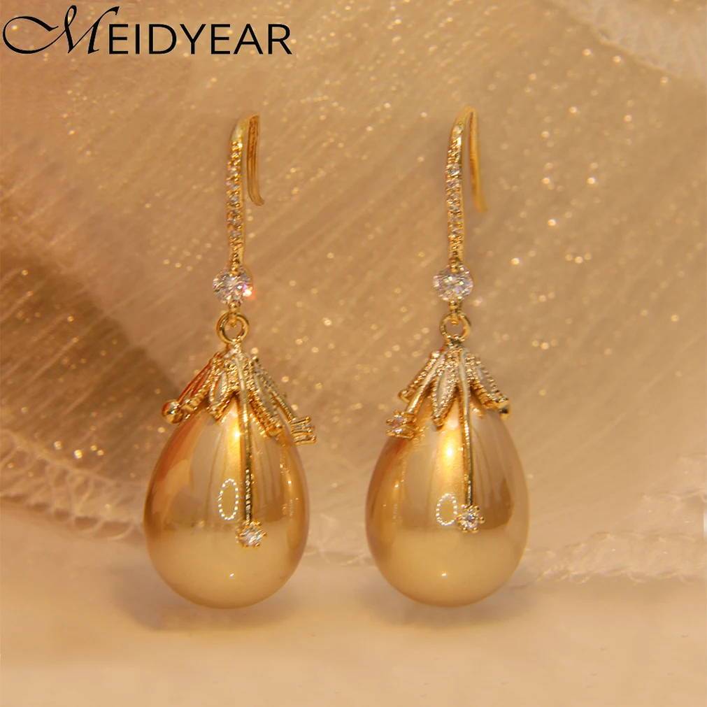 MEIDYEAR new pearl pendant earrings women luxury atmospheric jewelry party birthday dinner